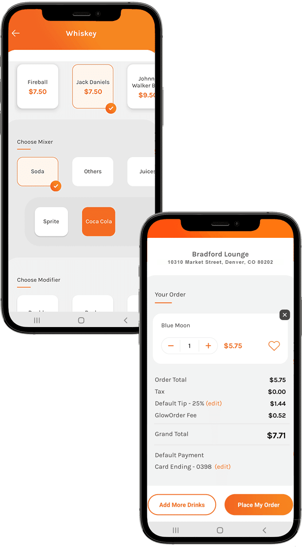 gloworder-two-phones-order-selection-and-summary-screens